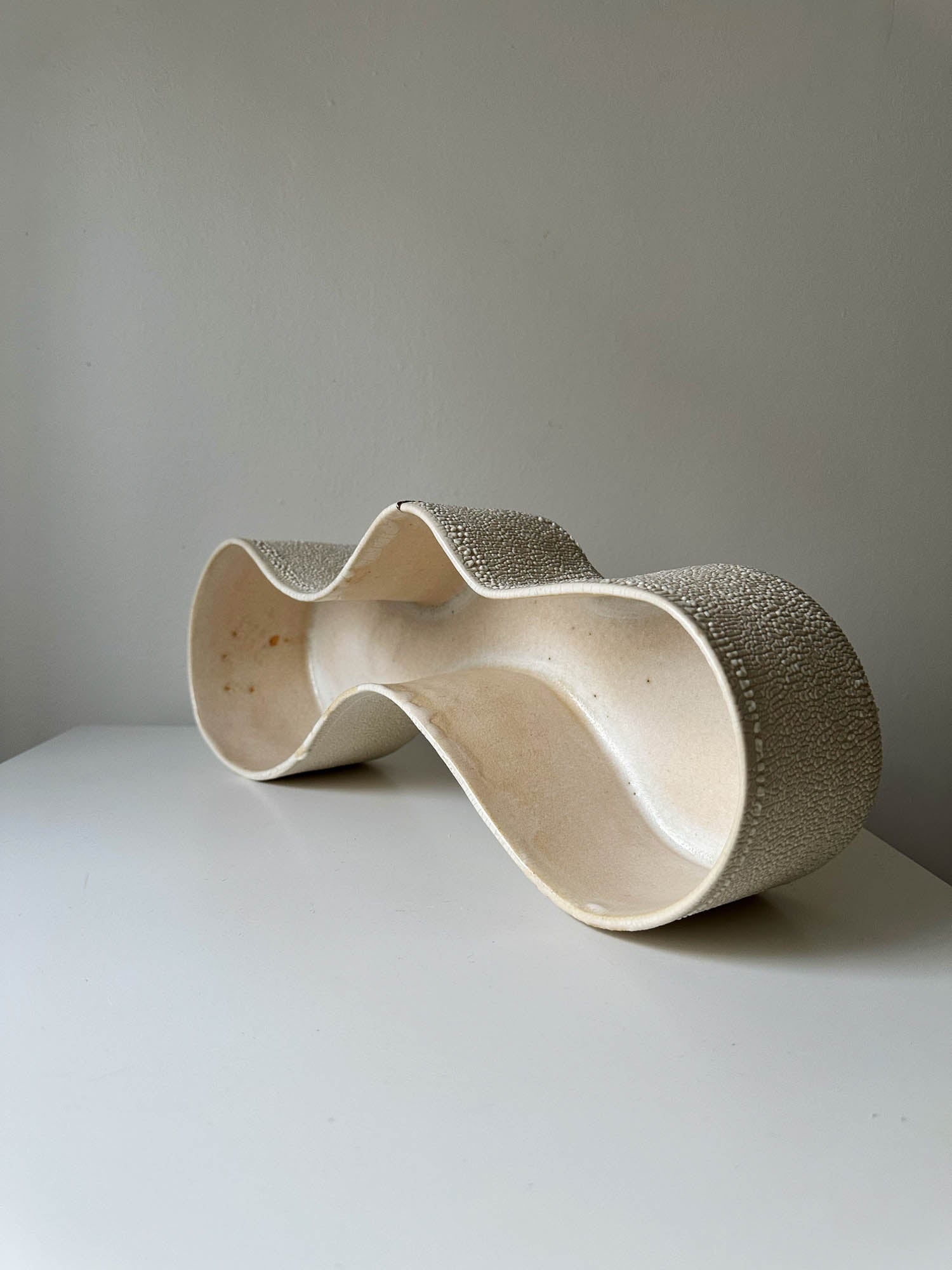 Sculptural White Ceramic Vessel