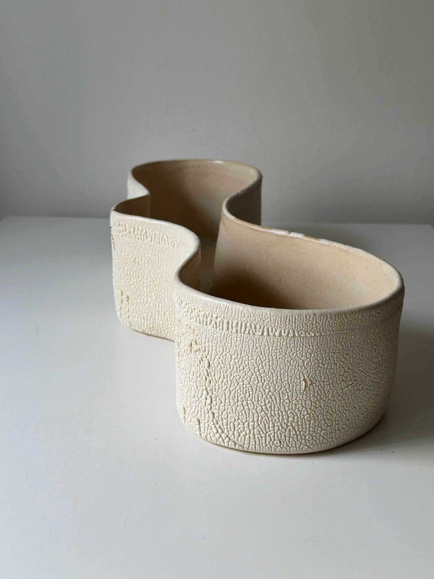 Sculptural White Ceramic Vessel