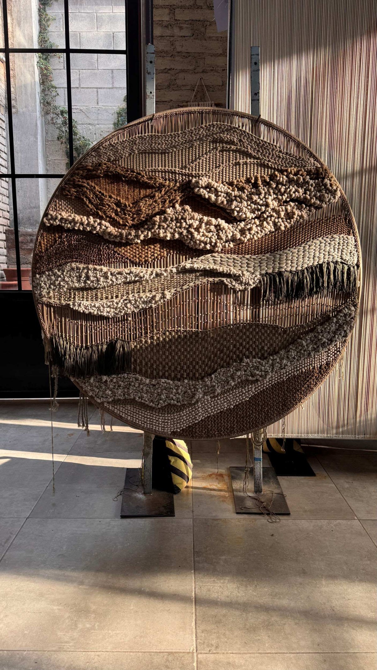 Woven Round Textile Art