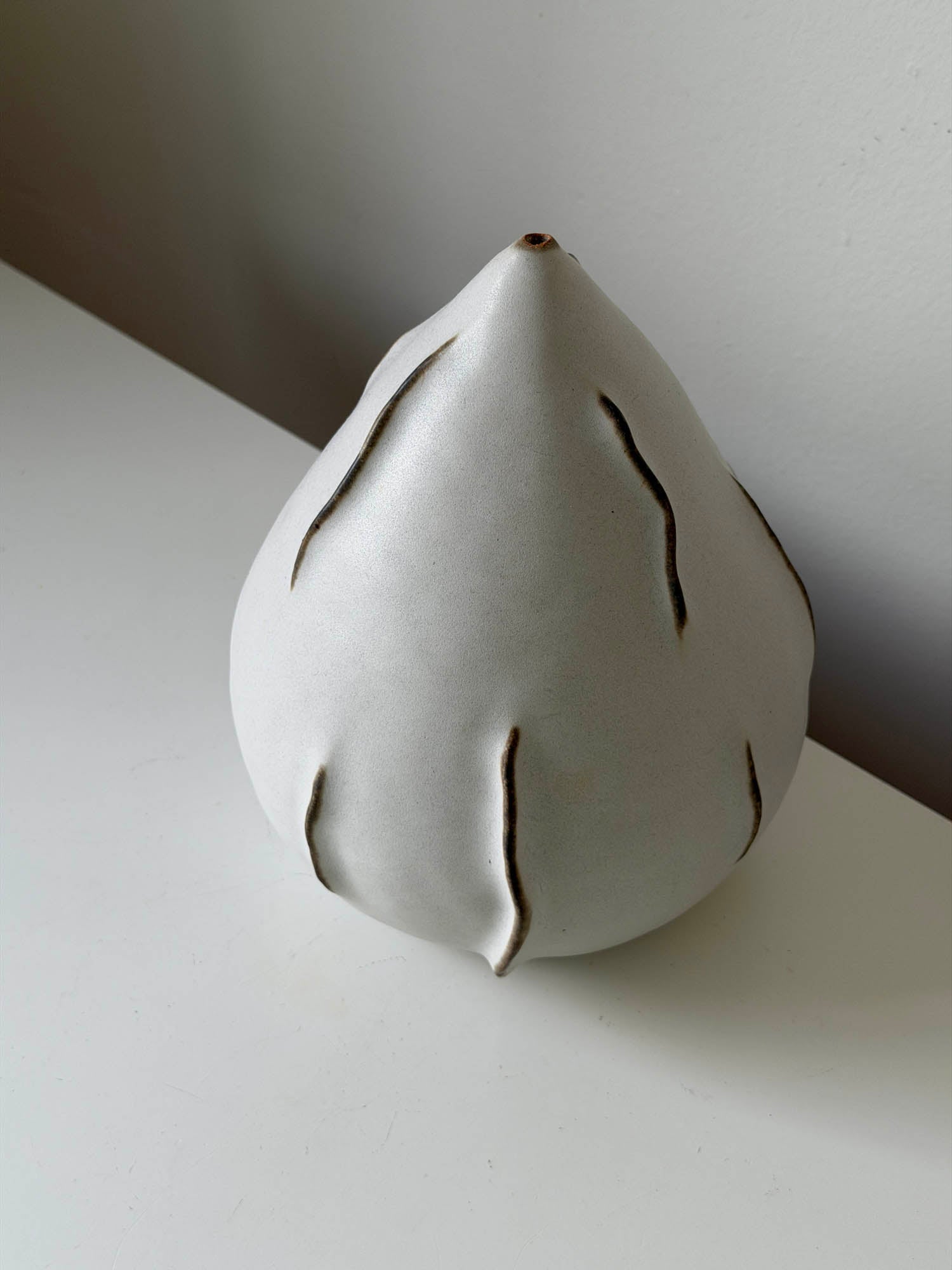 Ceramic Vase in Matte Grey