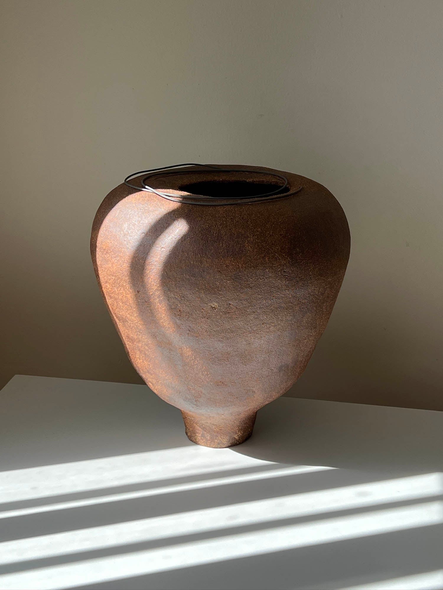 Mixed-Media Ceramic Vase
