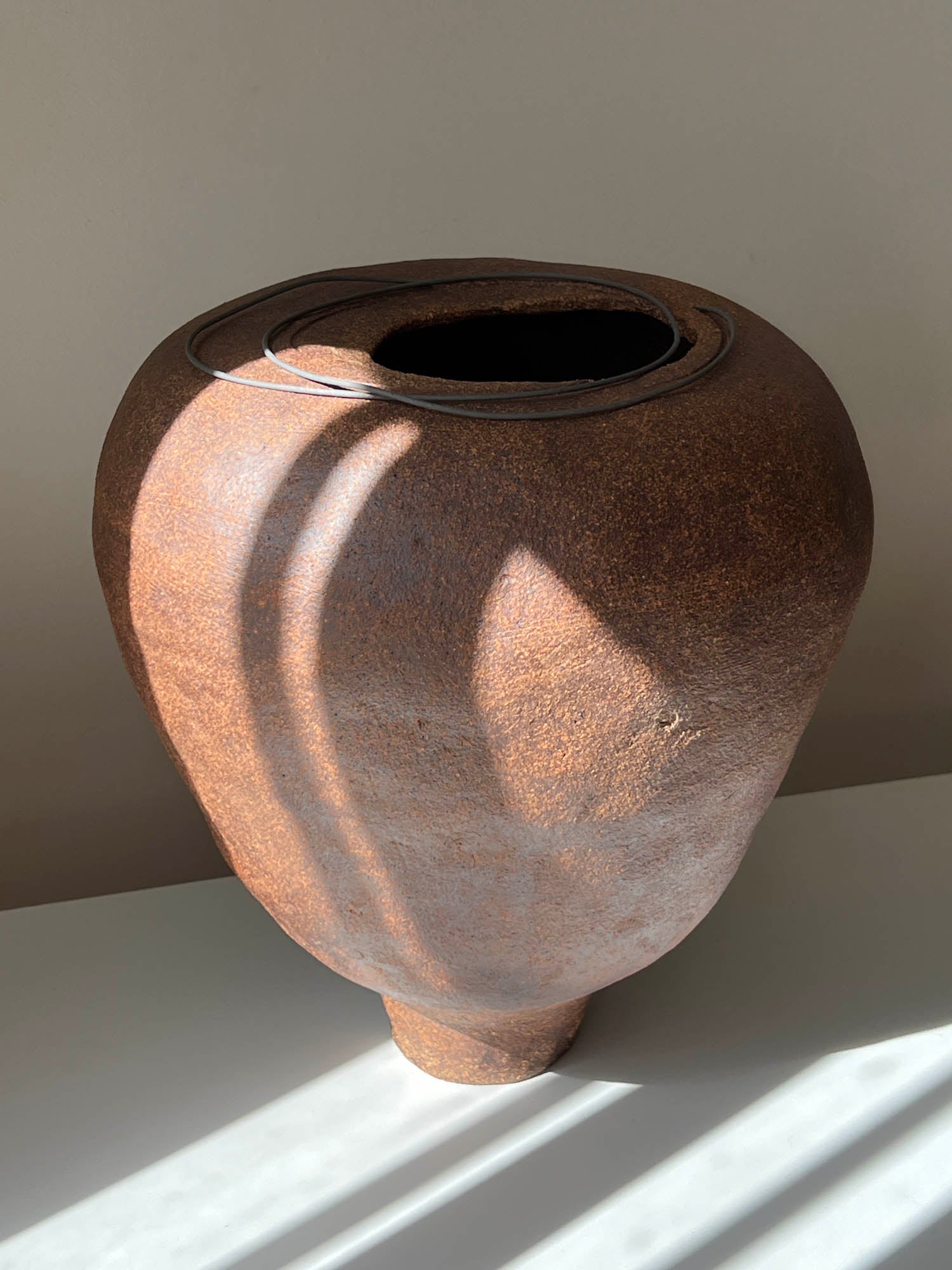 Mixed-Media Ceramic Vase