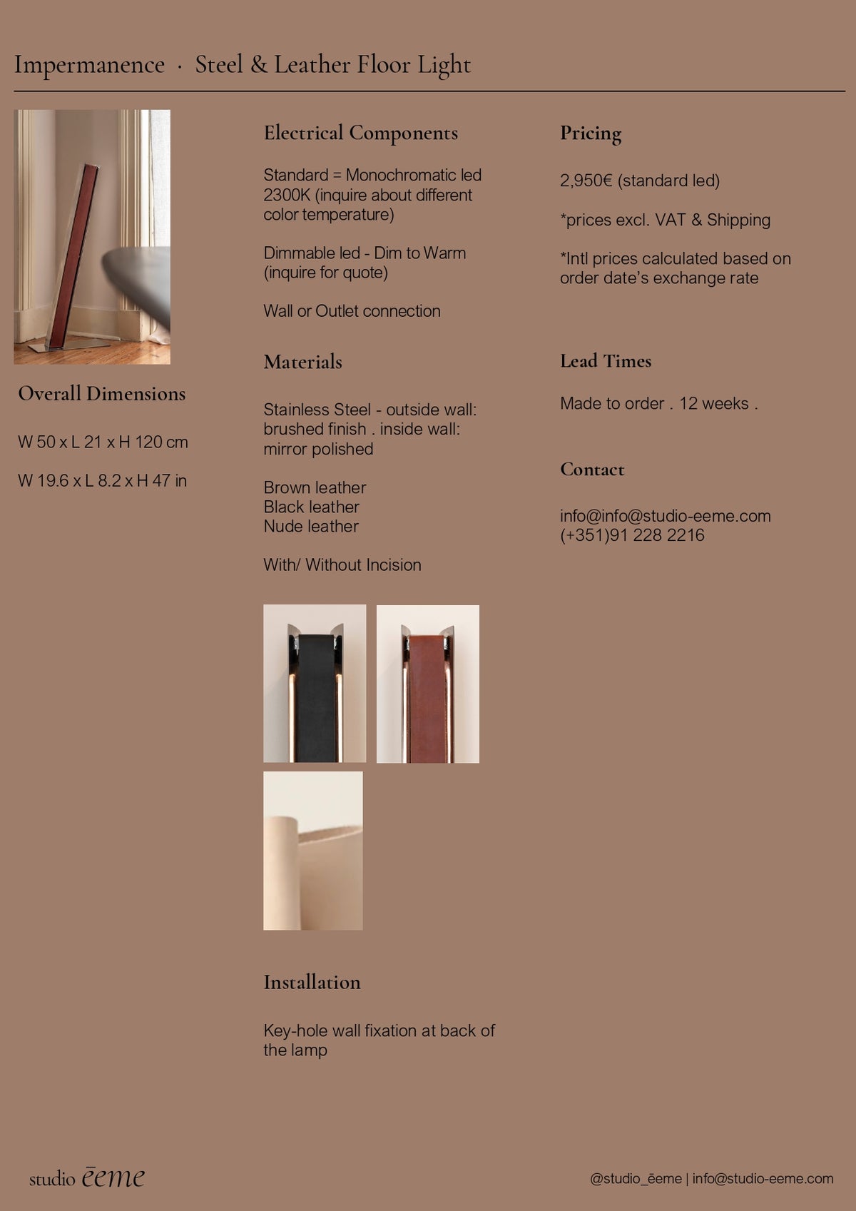 Leaning Impermanence Floor Lamp