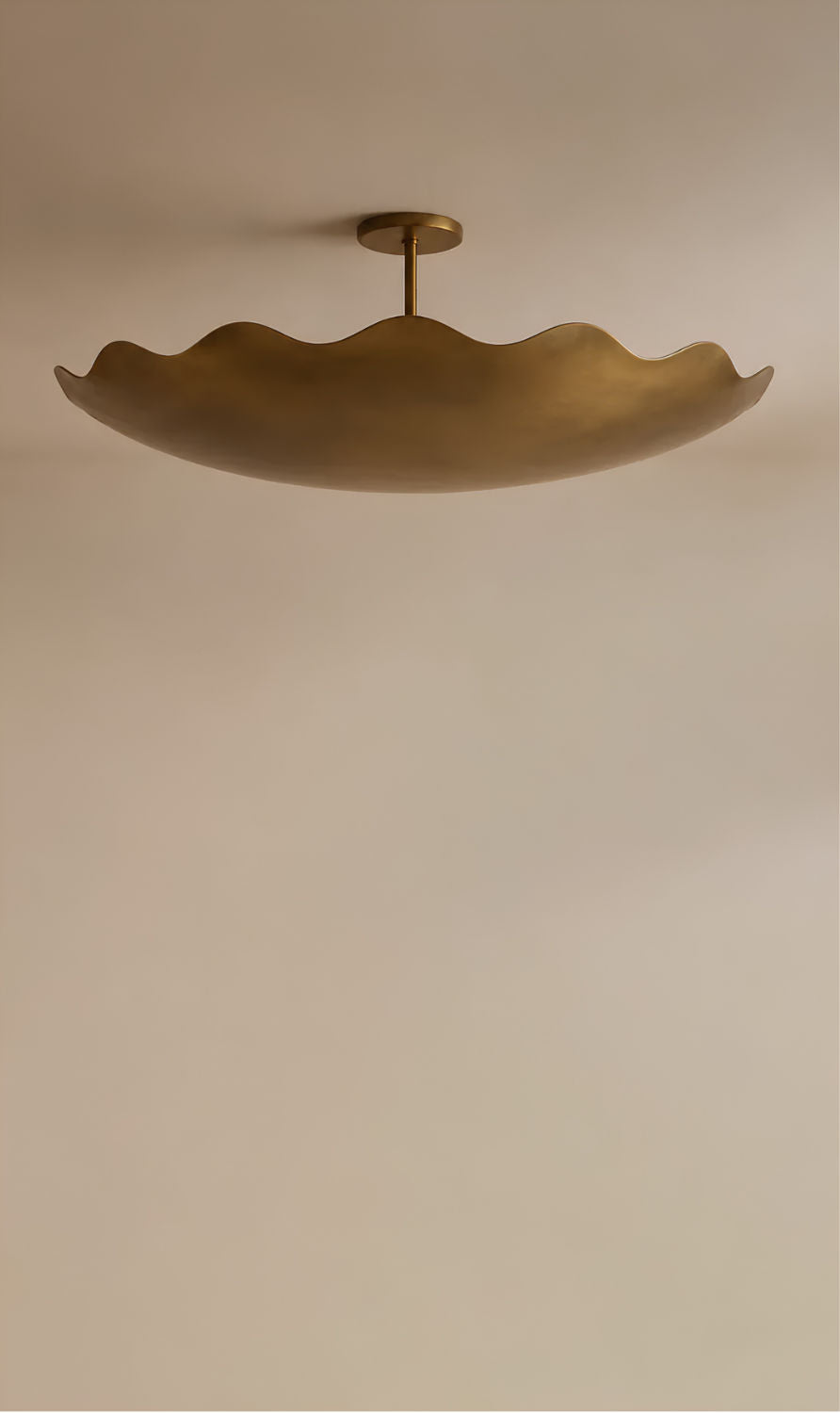 Luna Scalloped  Dome Semi- Flush
