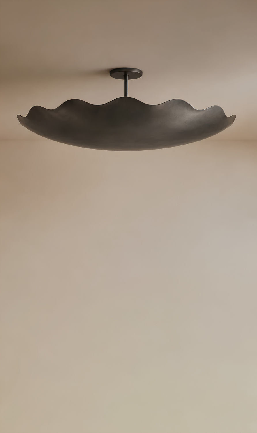 Luna Scalloped  Dome Semi- Flush