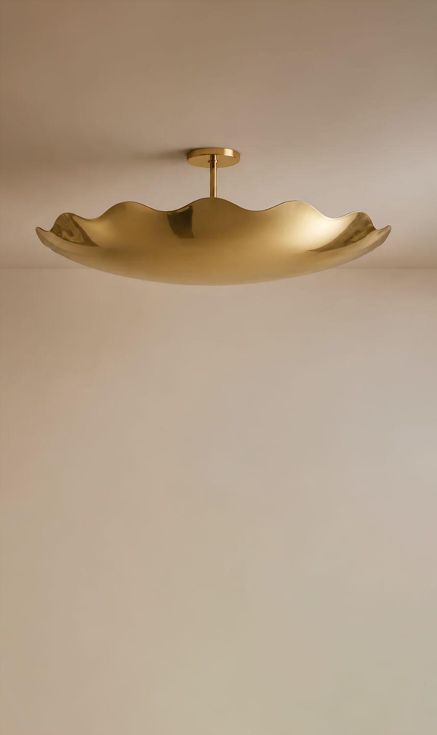 Luna Scalloped  Dome Semi- Flush