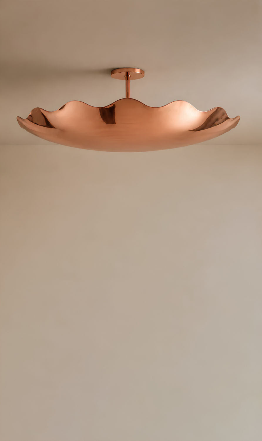 Luna Scalloped  Dome Semi- Flush