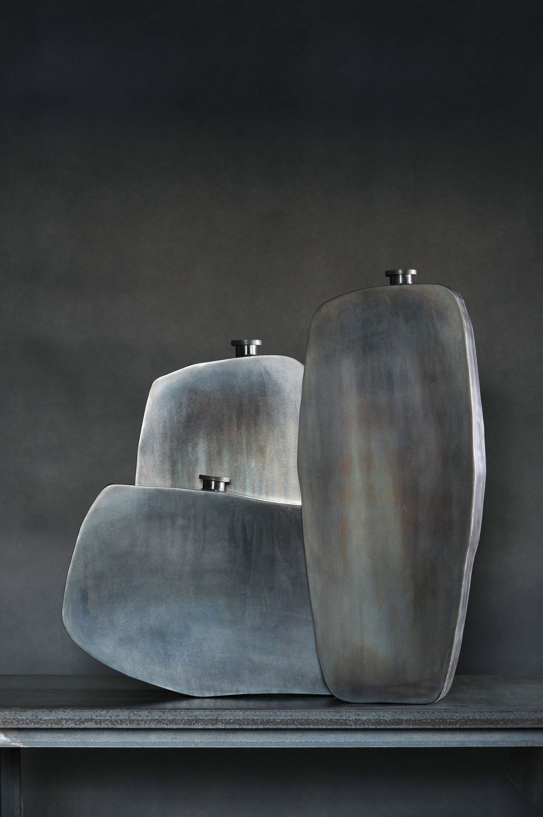 Set of Three Steel Clouds