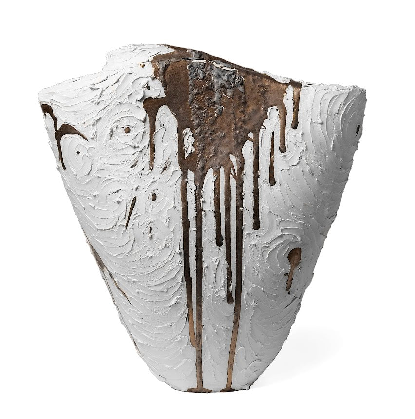 White & Gold Vessel 123