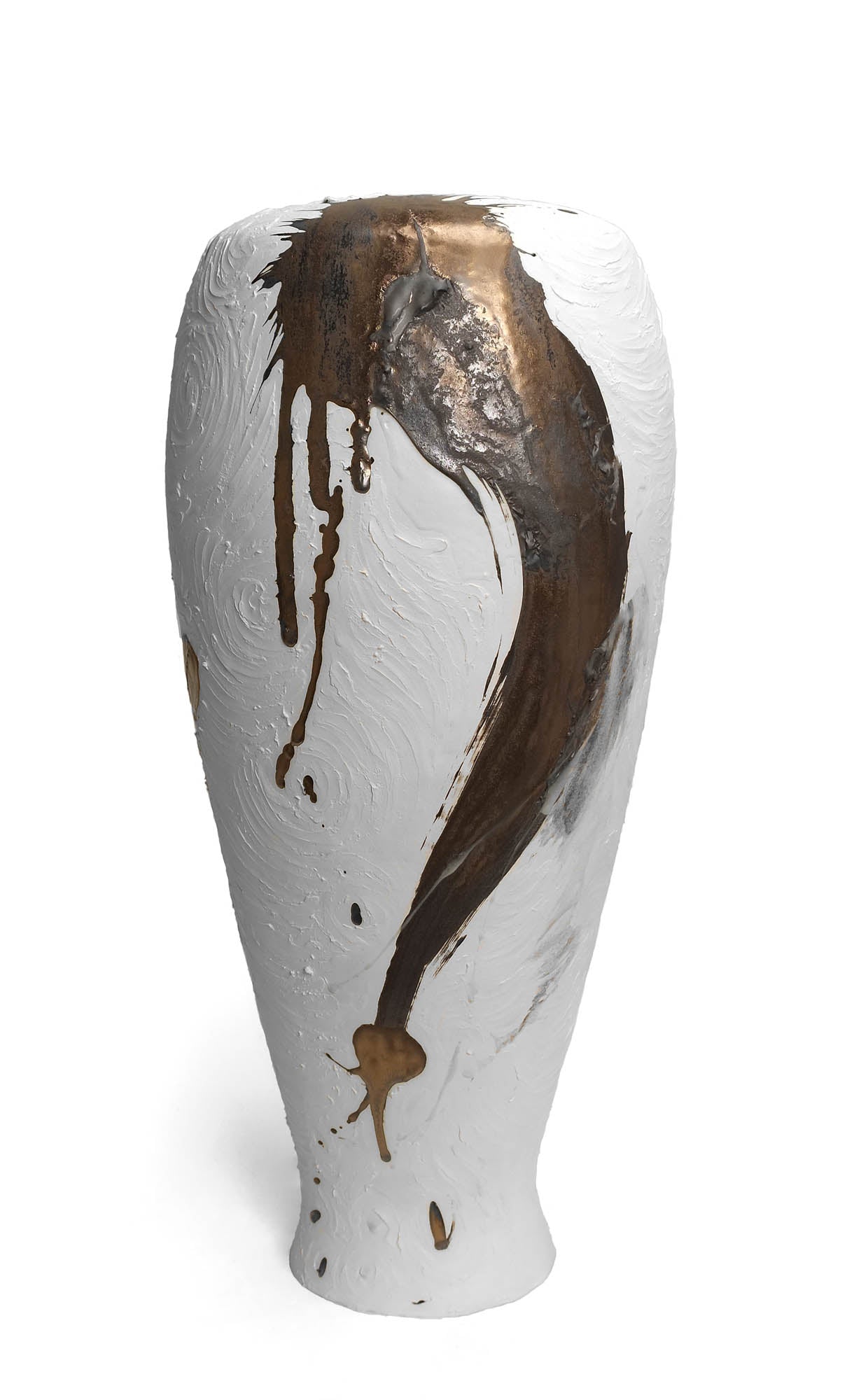 White & Gold Vessel 125