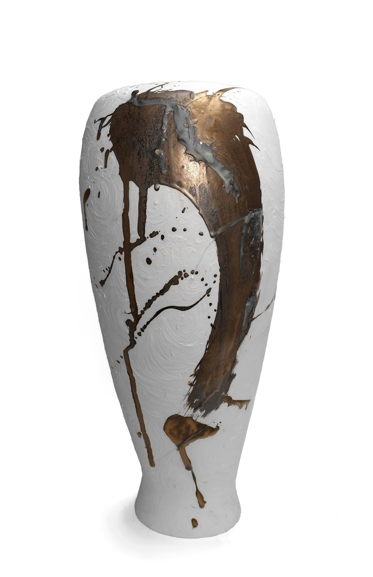White & Gold Vessel 125