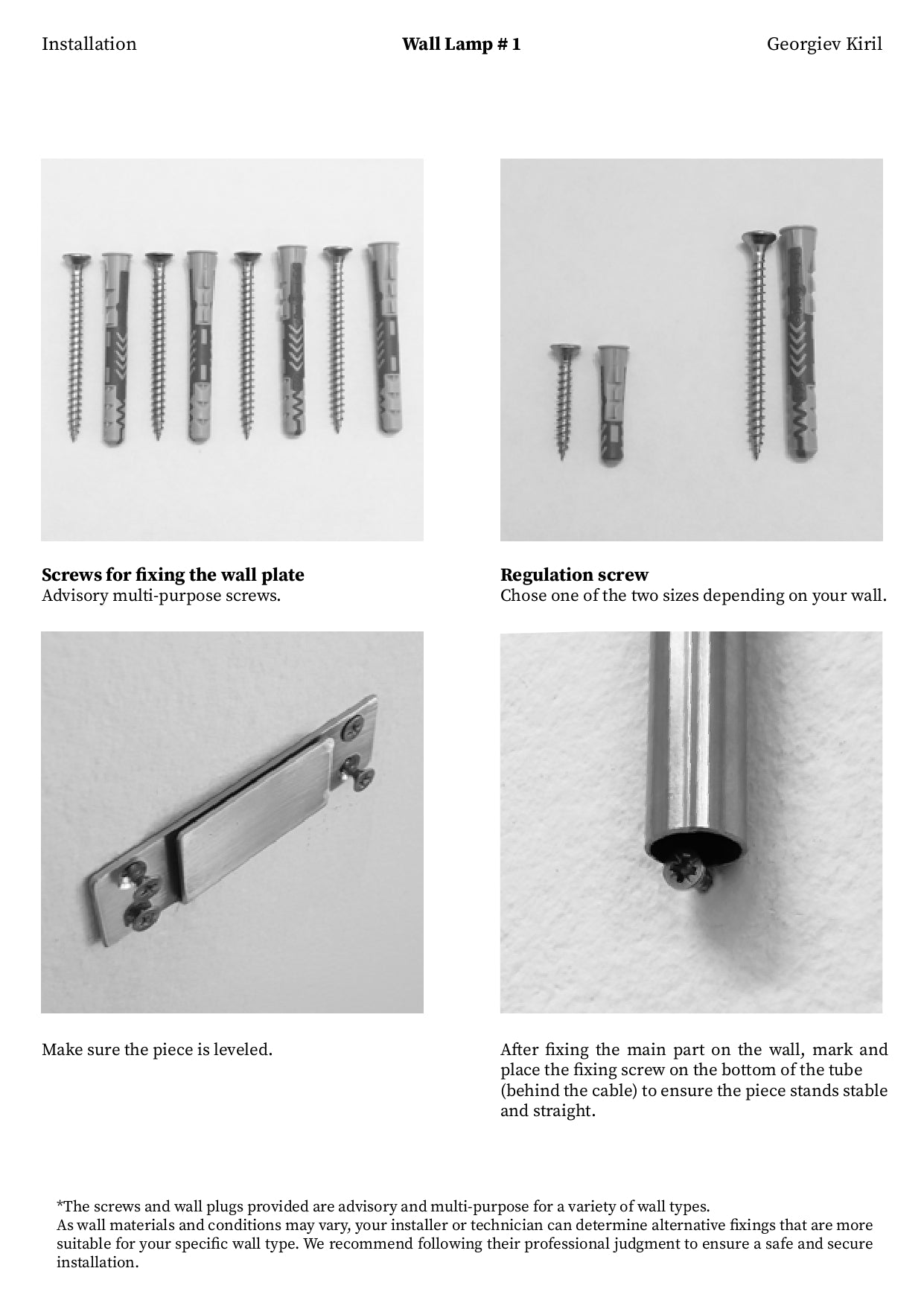 Stainless Steel Wall Light Fixture