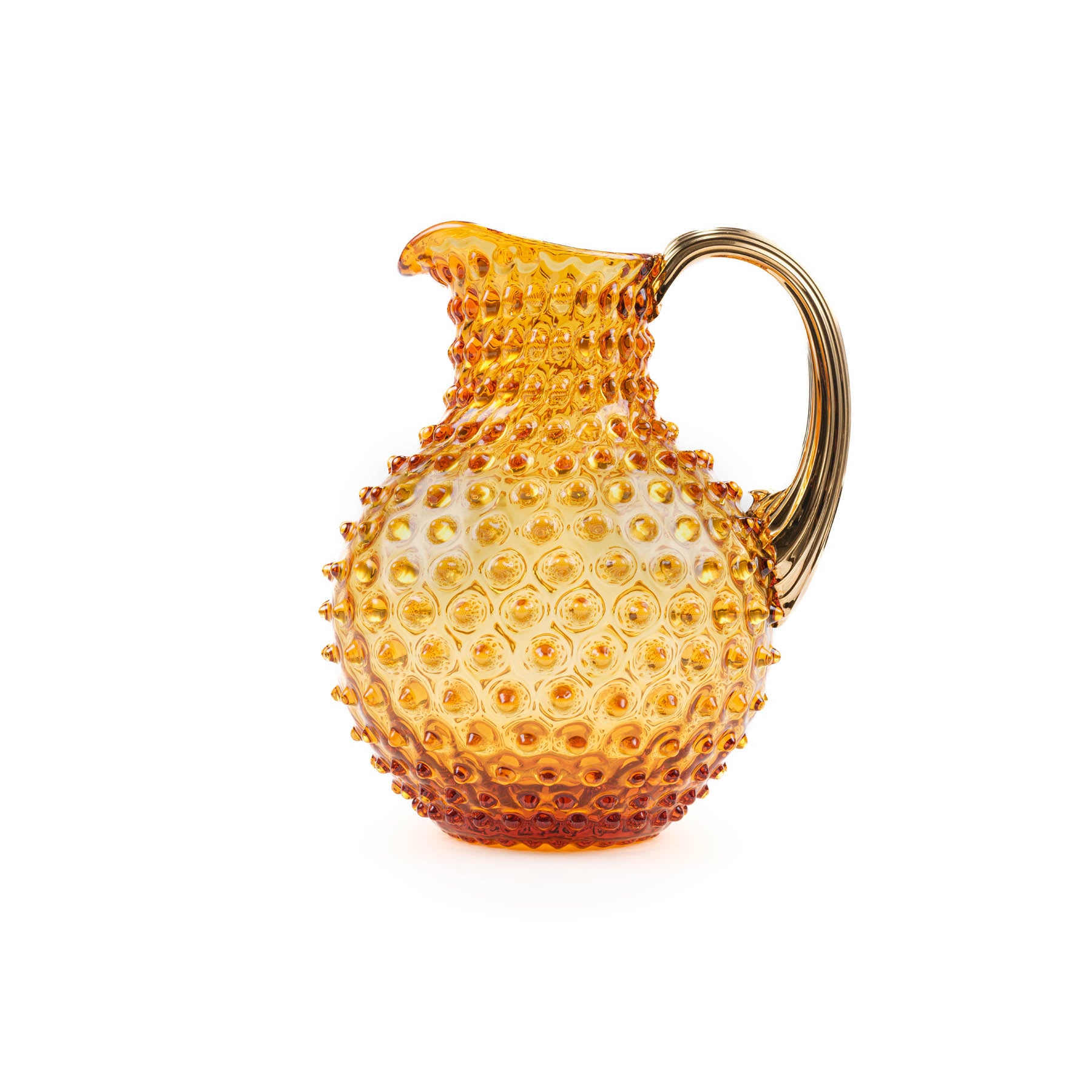 68 oz. Golden Handle Paris Hobnail Jug