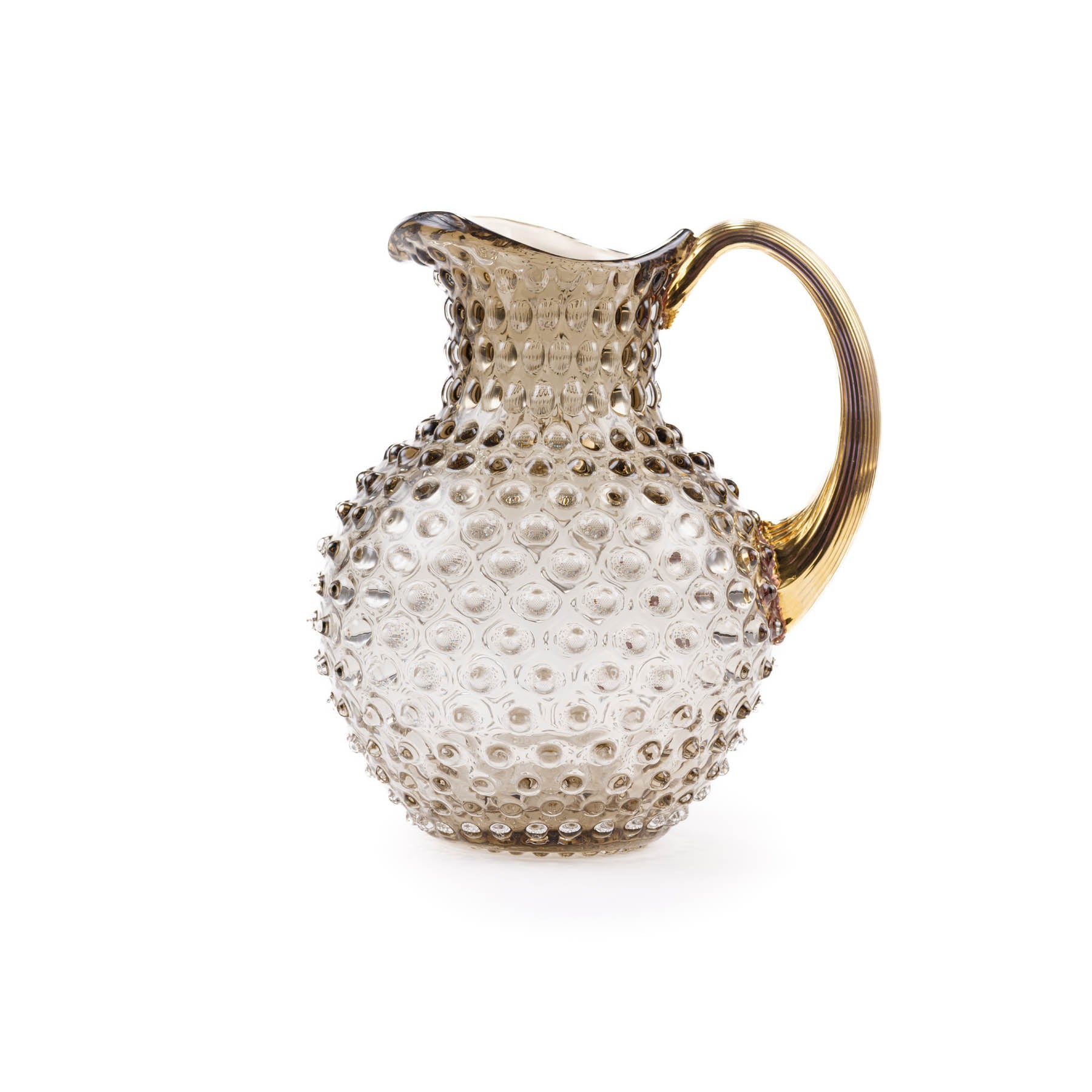 68 oz. Golden Handle Paris Hobnail Jug