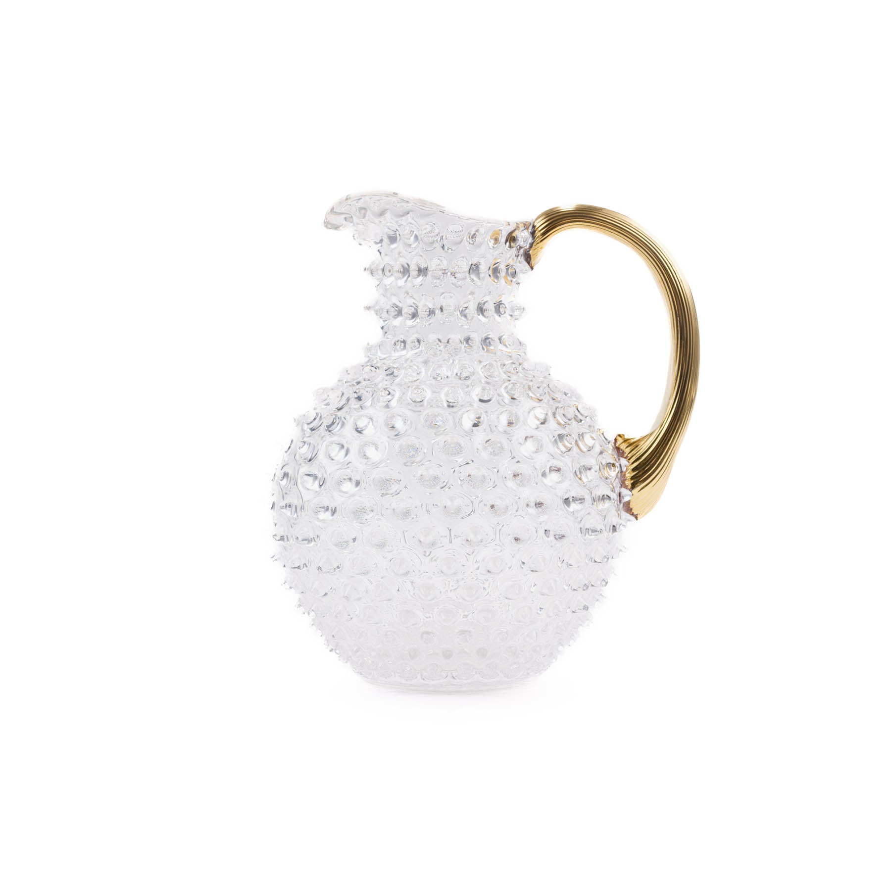 68 oz. Golden Handle Paris Hobnail Jug