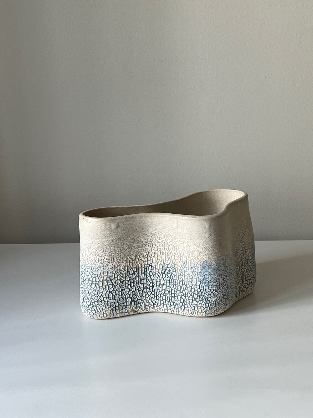 Mudcrack Glaze Ceramic Vessel