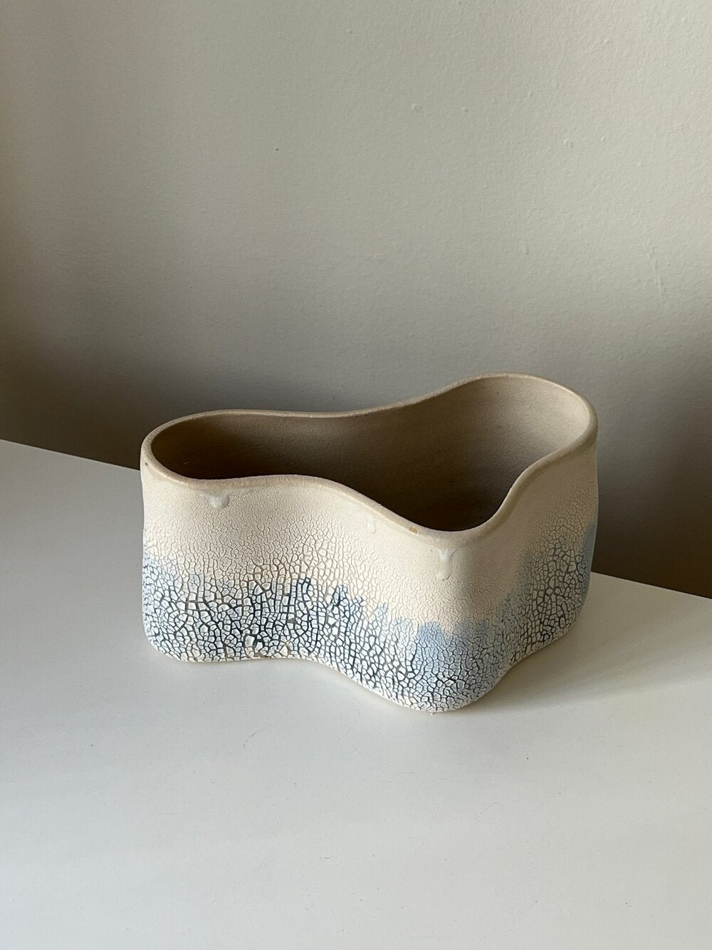 Mudcrack Glaze Ceramic Vessel