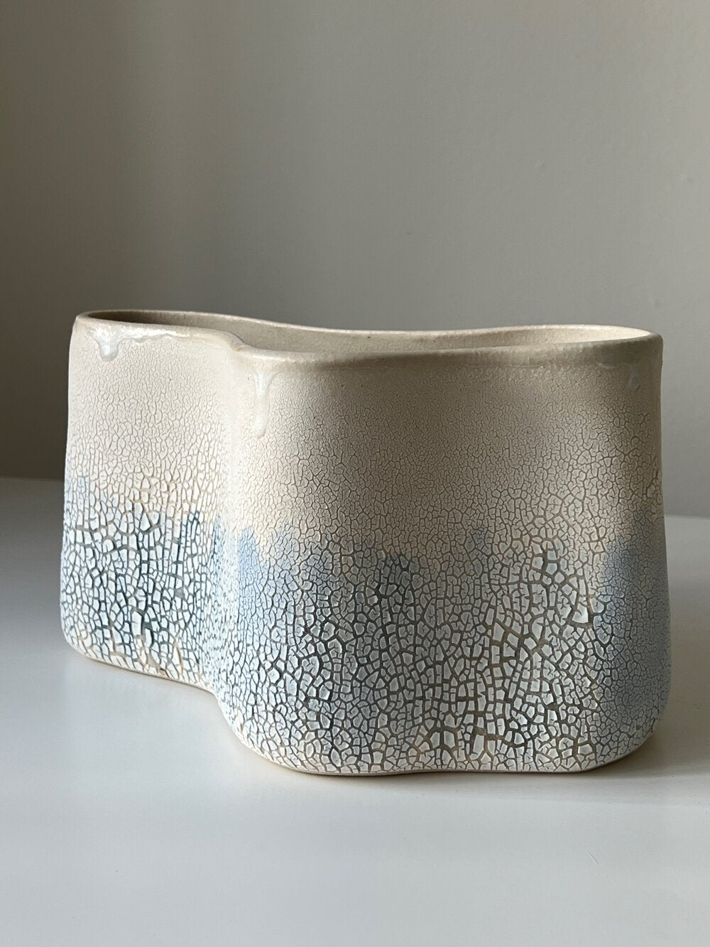 Mudcrack Glaze Ceramic Vessel