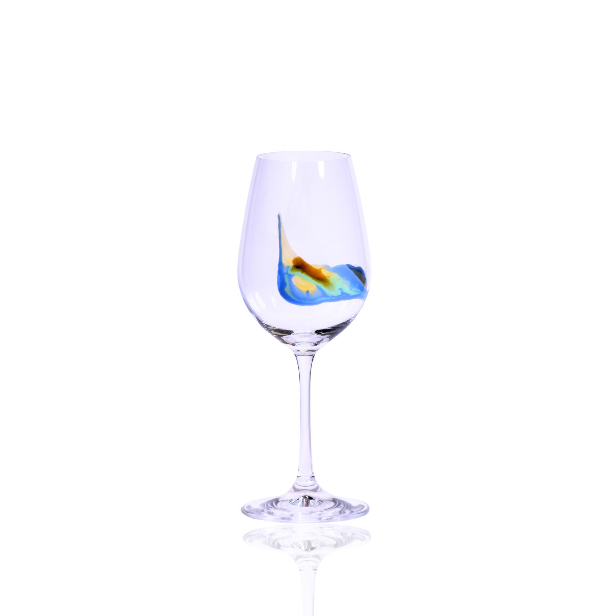 Hand-Painted Verona White Wine